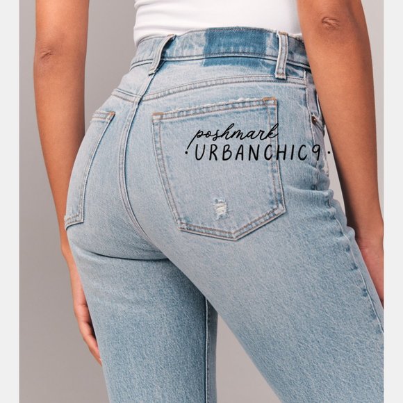 ABERCROMBIE High Rise Mom Jean Light Ripped 28 - Picture 4 of 15